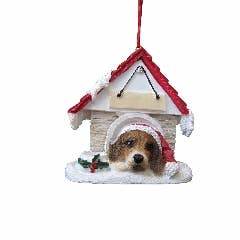 Beagle Doghouse Ornament for wholesale by E&S Pets