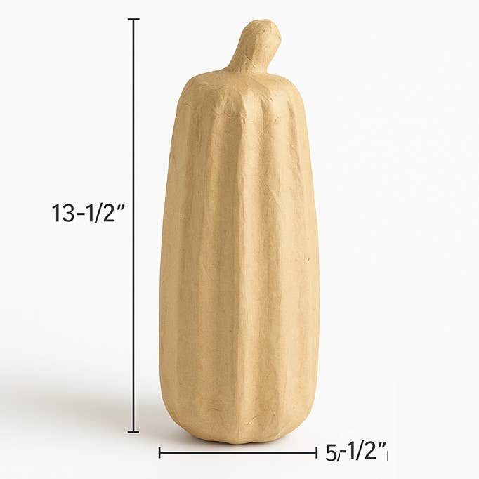 Factory Direct Craft - Wholesale Paper Mache - Paper Mache Tall Skinny Pumpkin -13-1/2" H x 5-1/2" diameter2