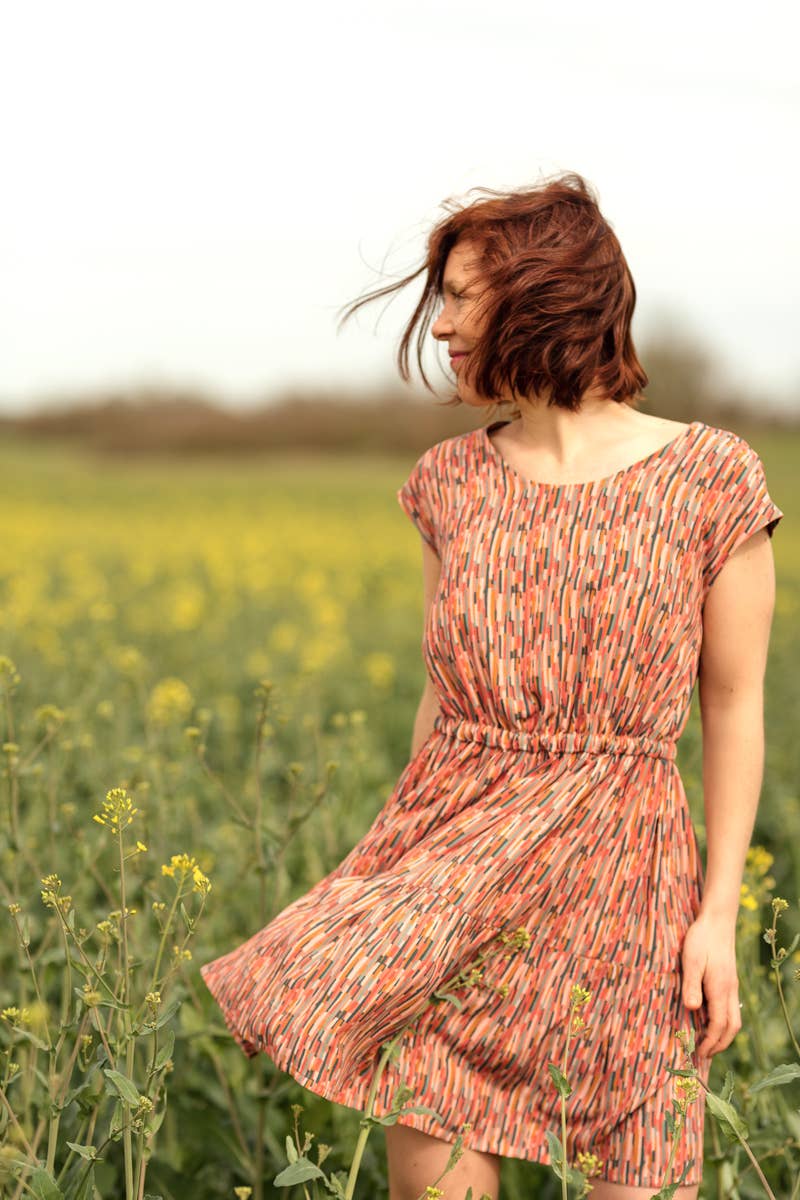 Eglantine et Zoé - Venta al por mayor Tela - Tela de popelina viscosa Roc Coral7