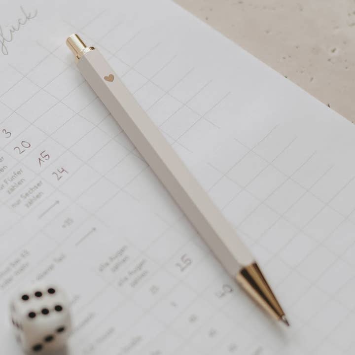 Cream ballpoint pen (VE = 10 pcs.) for wholesale by Eulenschnitt