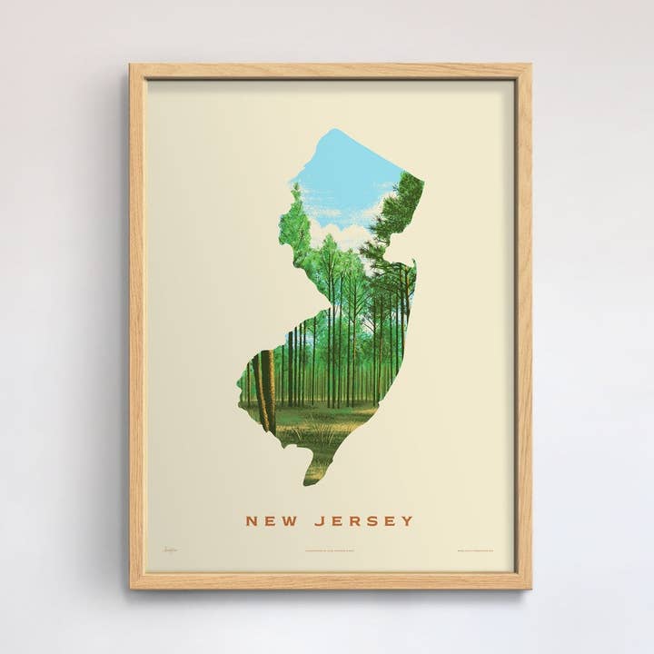 New Jersey kunsttryk af Alex Pearson for engroshandel hos 50 States of Beauty