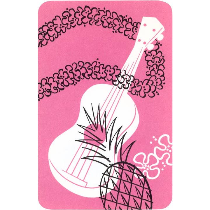 Postcard AM-678 Ukulele and Pineapple for wholesale by Found Image Press