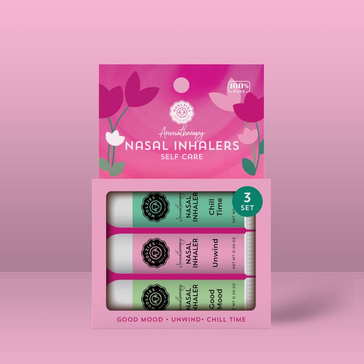 Woolzies - Wholesale Aromatherapy Inhaler - Self Care Set Of 3 Nasal Inhalers