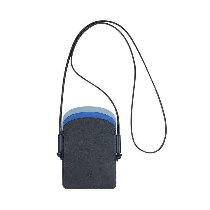 Dudu Läder Mobiltelefon Halsbandspåse Marinblå för wholesale av dudu