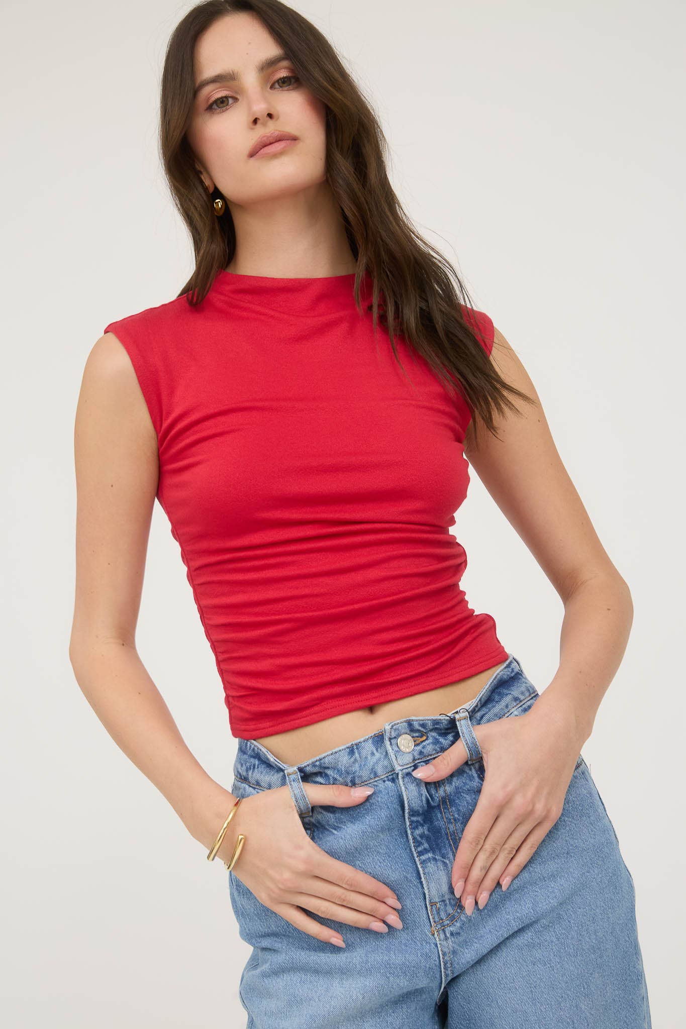 The Workshop Studio - Vente Haut en maille – femme - TOP EN MAILLE FRONCÉE À COL CHEMINÉE RÉVERSIBLE (PRÉ-COMMANDE)27