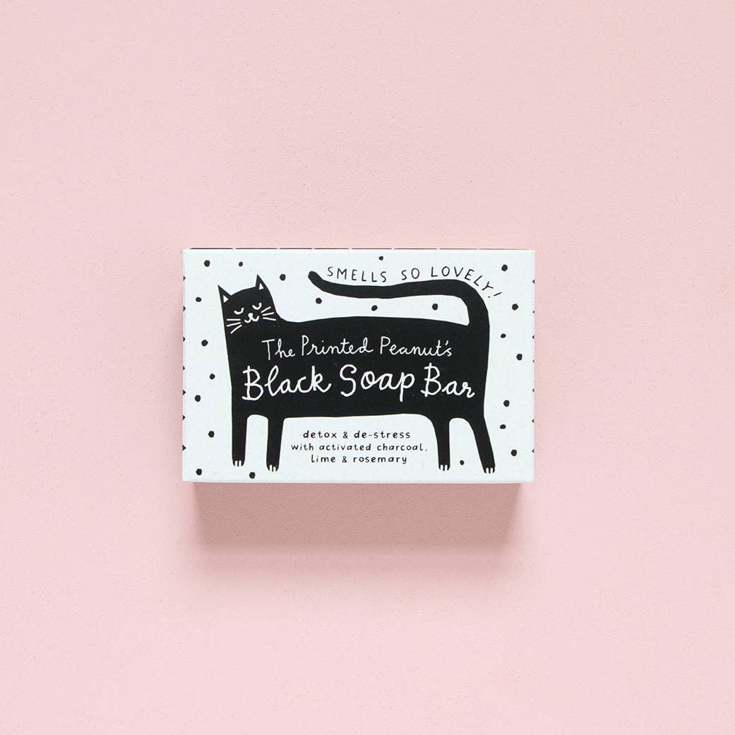The Printed Peanut Homeware & Stationery - Wholesale Bar Soap - Black Cat Charcoal Natural Handmade Soap Bar2