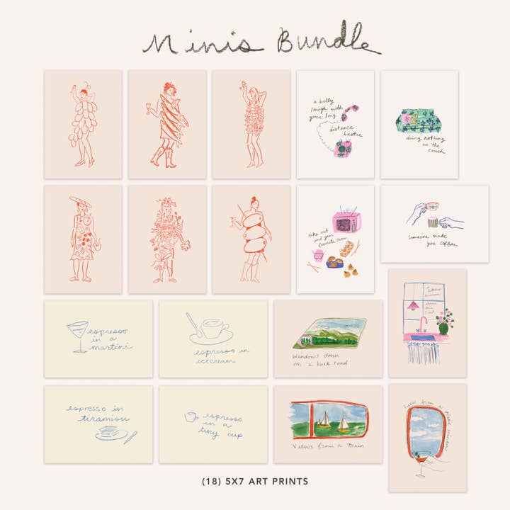 Phthalo Ruth - Wholesale Art Print - Mini 5x7 Art Print Bundle 1