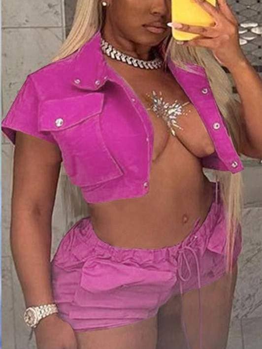 crop shirt and shorts set for wholesale by Fashion Combination