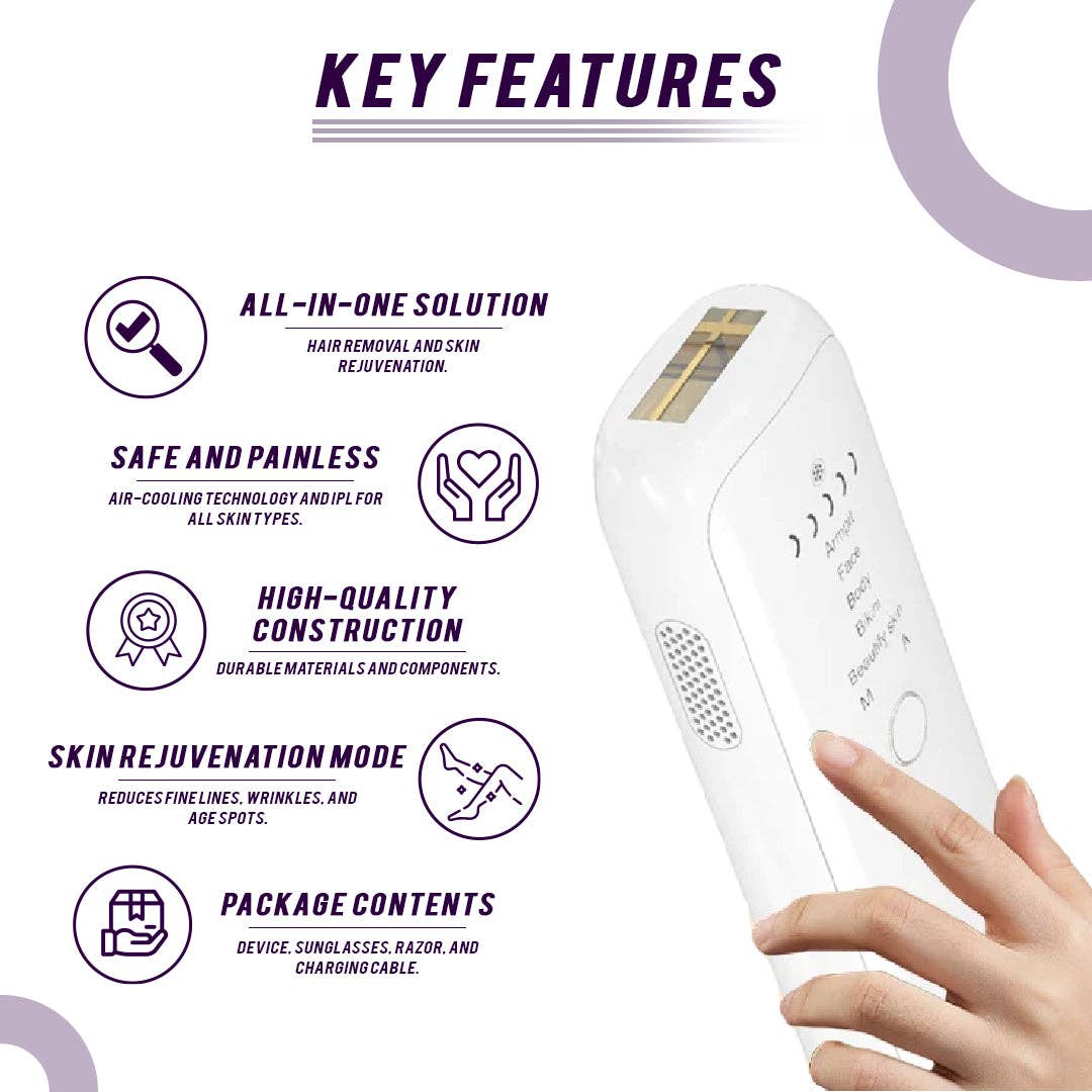 eterus - Wholesale Electronic Skincare Device - Laser IPL Hair Removal1