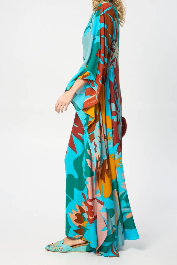 SAACHI - Wholesale Kaftan - Women's - Polychromatic Flowery Kaftan20