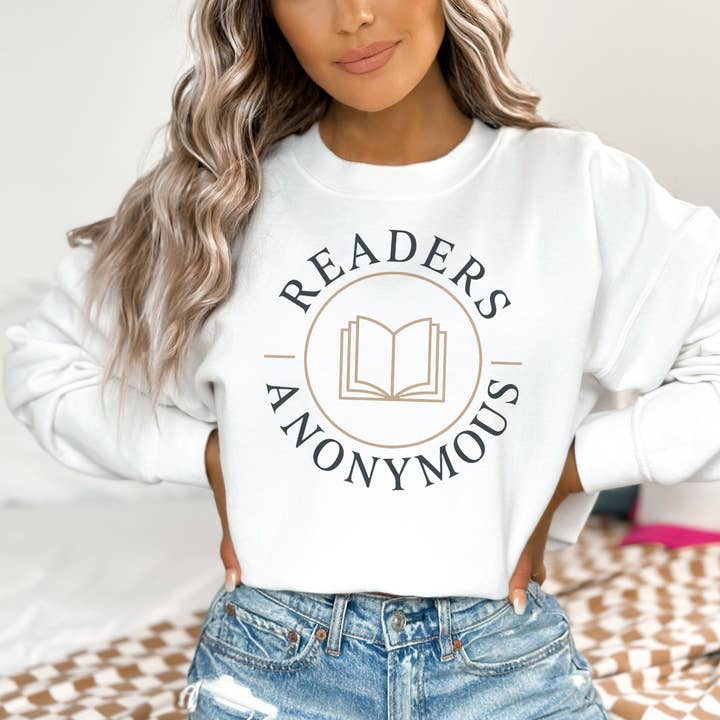 Readers Anonymous Crewneck Sweatshirt for wholesale by DaisyChainDesignCo