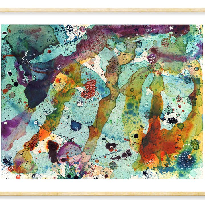 Ik ben een Droopy Dog! Art Print voor wholesale door Tamara Garvey Illustration