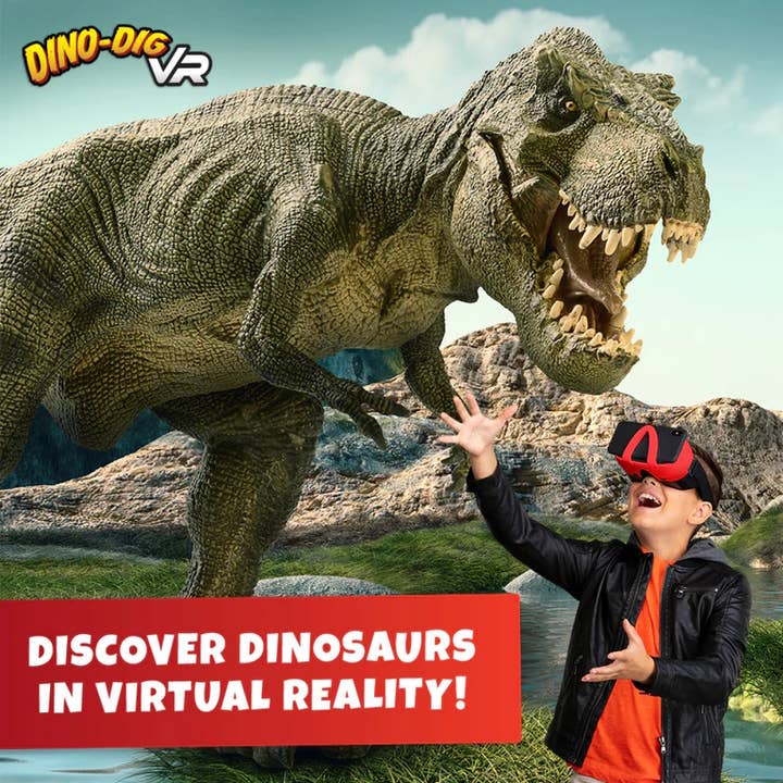 Curiosity Distribution - Wholesale Early Reader Book (6-8) - Dino Dig VR (Book, Kit & VR Goggles)