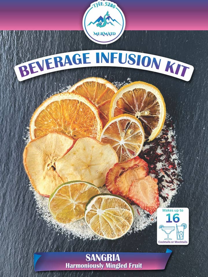 "Sangria" Harmoniously Mingled Fruit Beverage Infusion Kit; Vodka, Rum, Wine or Gin for wholesale by The 5280 Mermaid