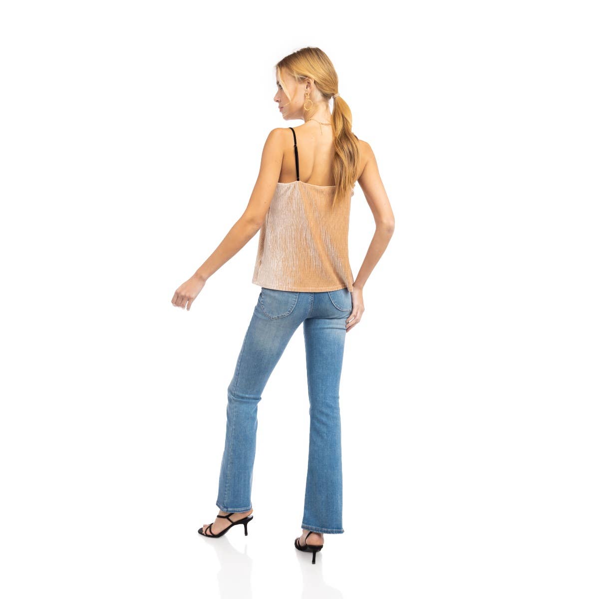 Naked Zebra Rack - Vente Débardeur – femme - Cami en velours plissé1