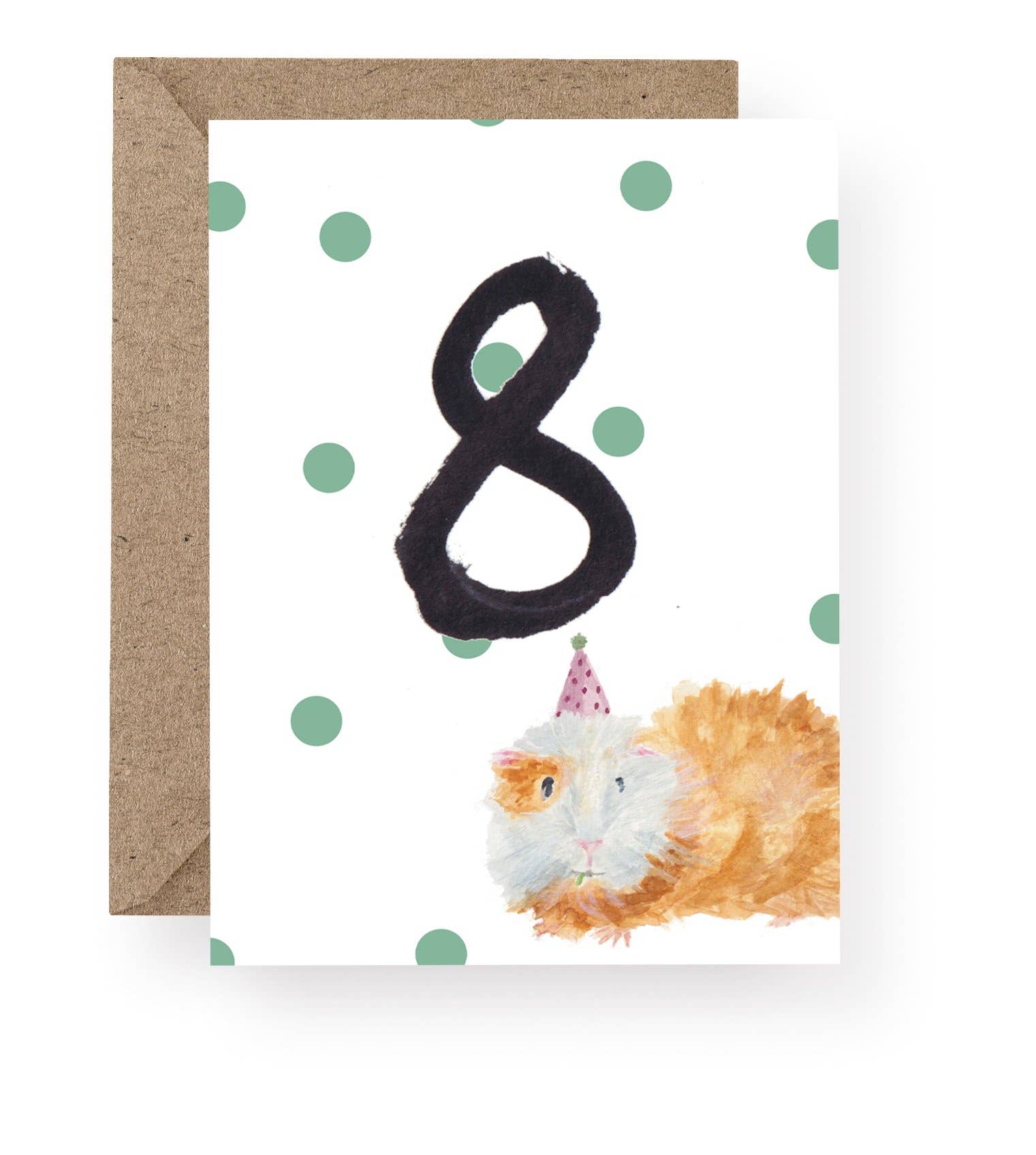 Western Sketch – wholesale Birthday card – WS172 Guinea Pig 8th Birthday Card1
