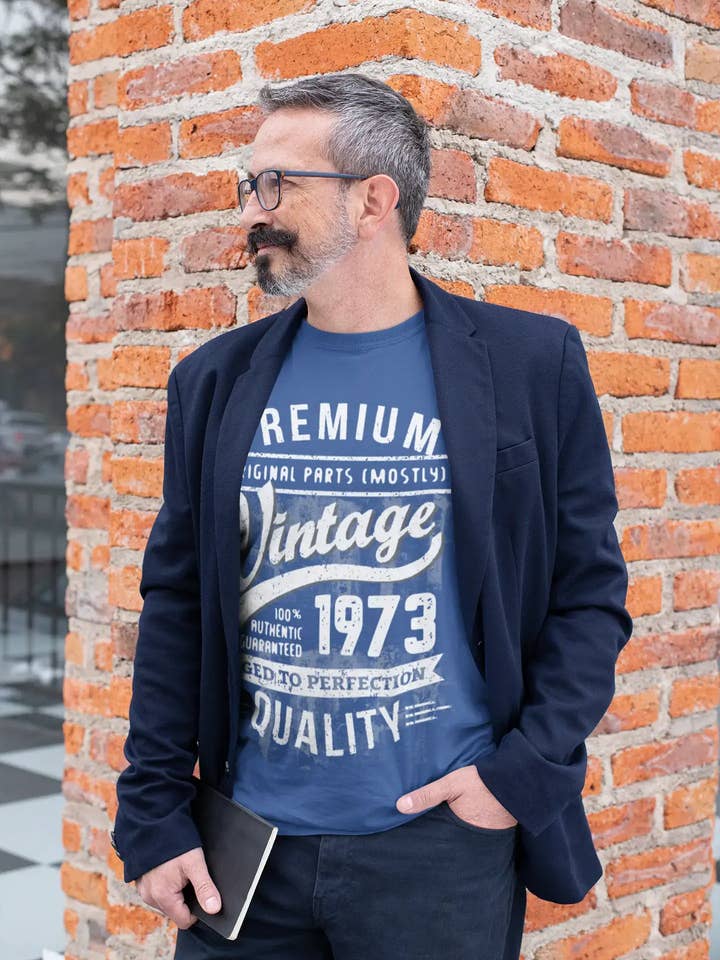 ULTRABASIC - Graphic Men's 1973 Aged to Perfection Birthday Gift T-Shirt for wholesale by ULTRABASIC