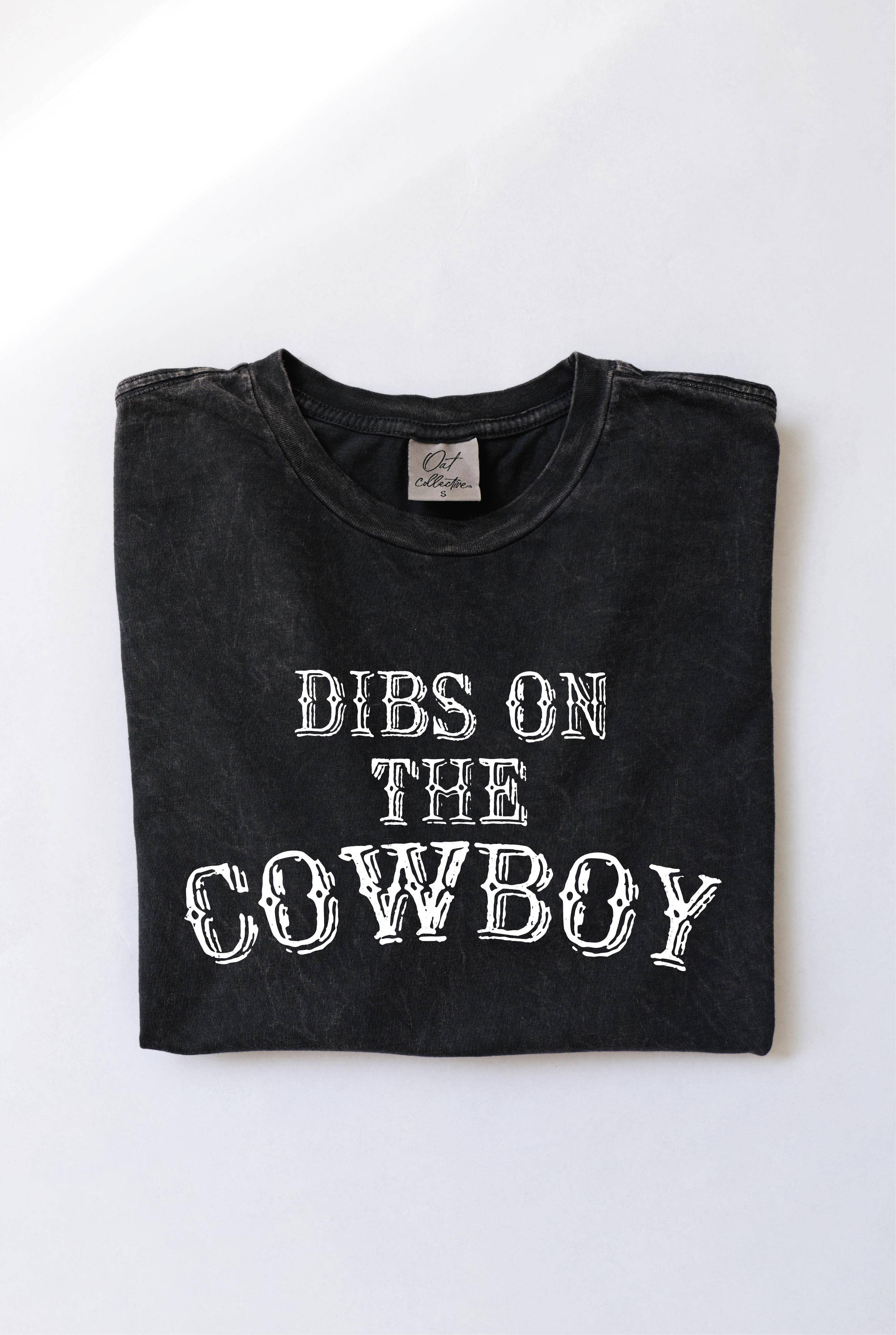 OAT COLLECTIVE - Wholesale Screen Printed T-Shirt - Women's - DIBS ON THE COWBOY Mineral Washed Graphic Top8