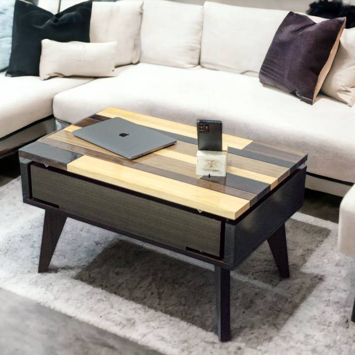 TANGENTE Wenge LiftTop Couchtisch | Wählen Sie Farbe/Größe für den Großhandel von Terramara