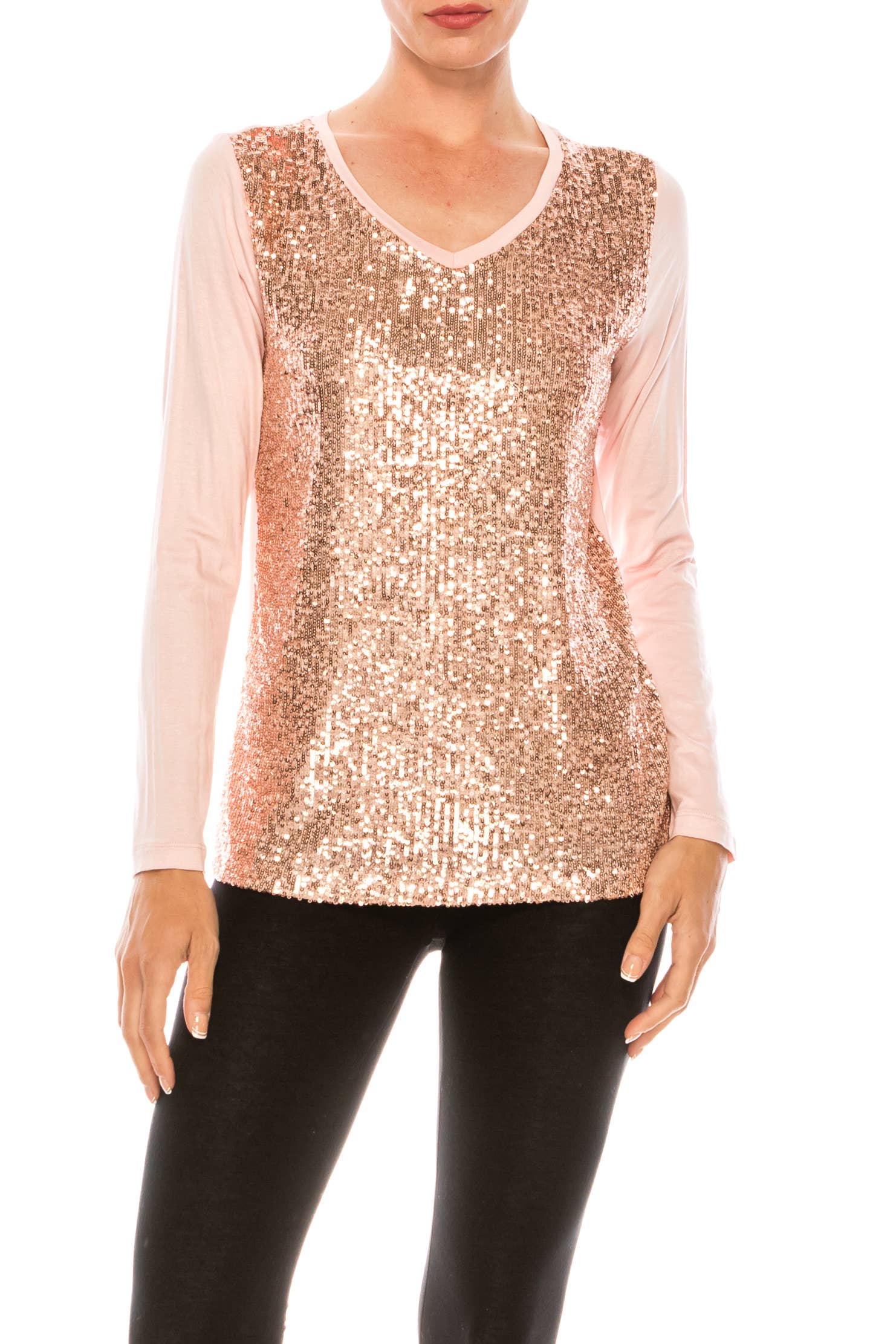 Urban Diction - Wholesale T-Shirt - Women's - Sequin Long Sleeve Shirt17