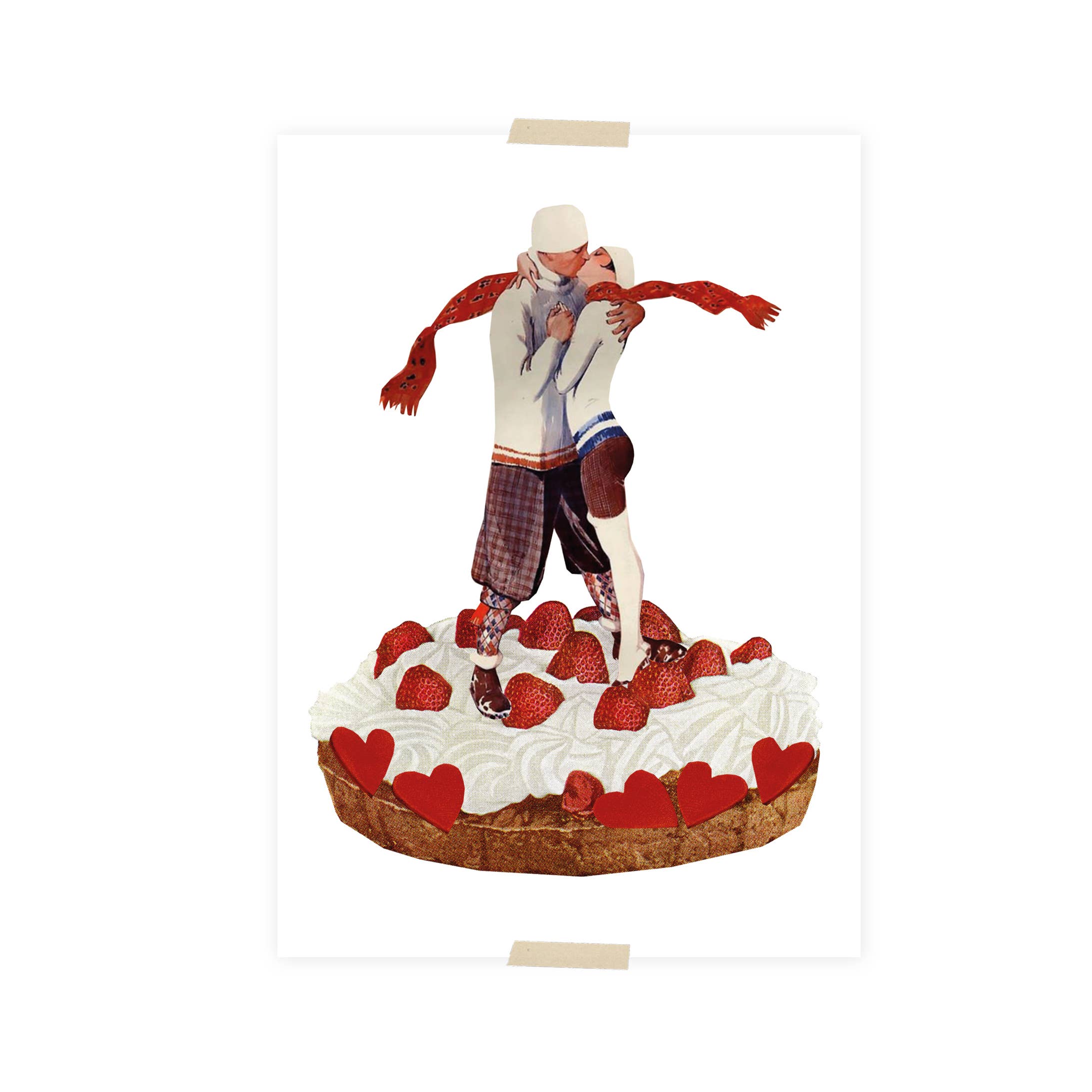 Lylies - Wholesale Postcard - Postcard collage set on cream cake