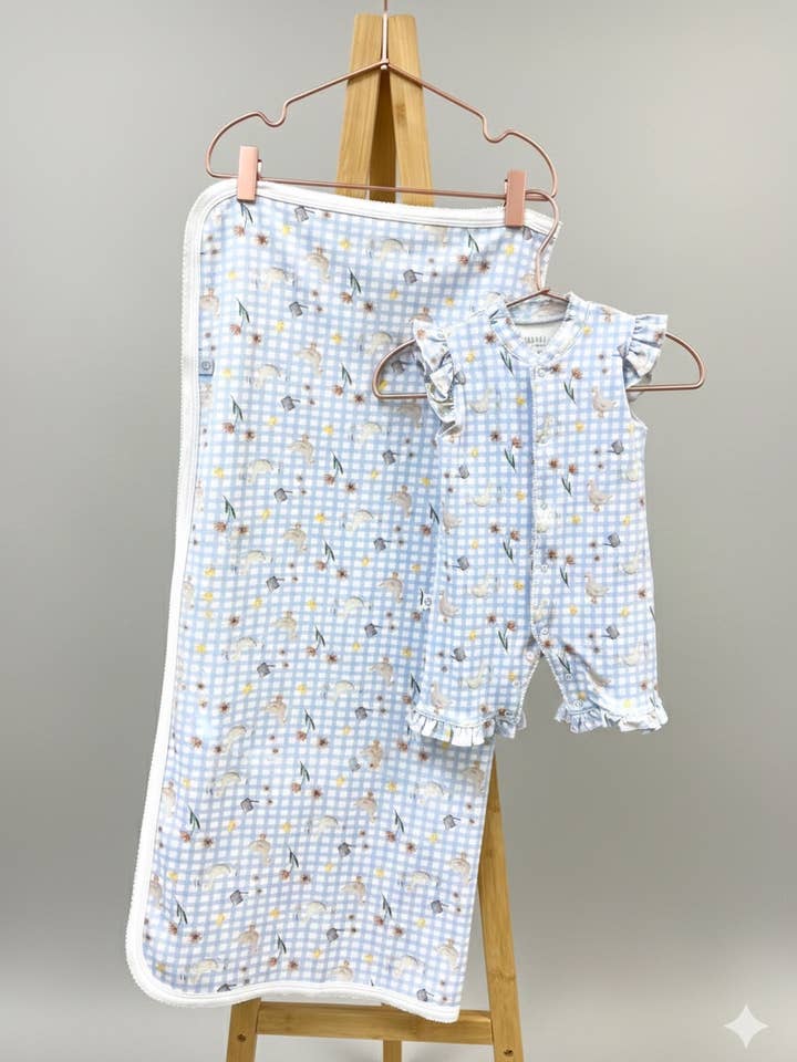 Manta de Bebé de Pima Patos y Gansos para venta al por mayor de Little Blue Swallow