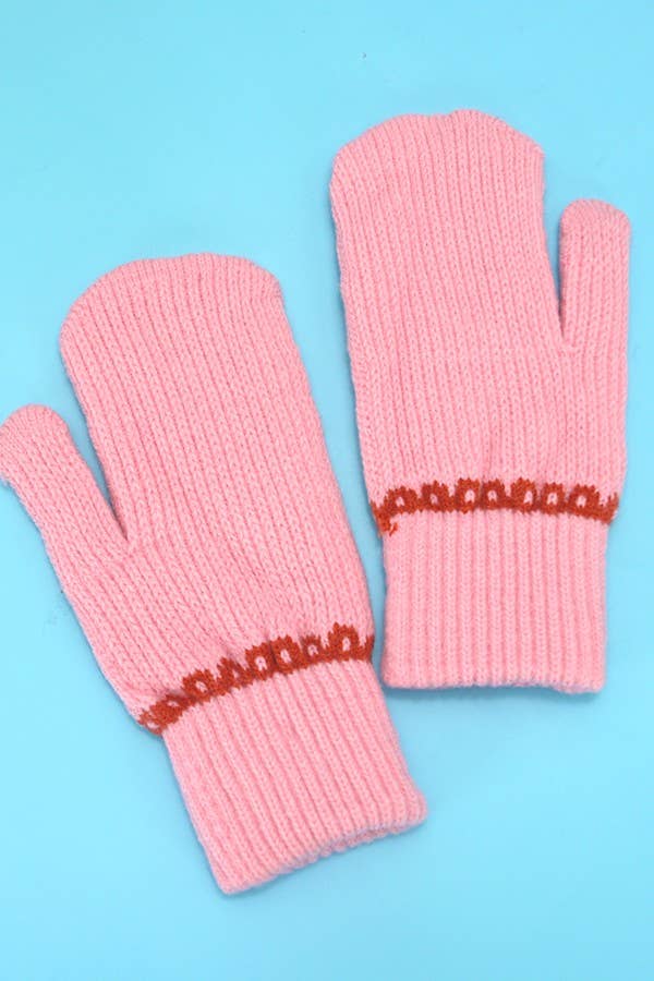 JOSSLYN by wall to wall - Wholesale Mittens - Women's - CLASSIC SOLID KNIT WARM MITTEN GLOVES | 40G1022