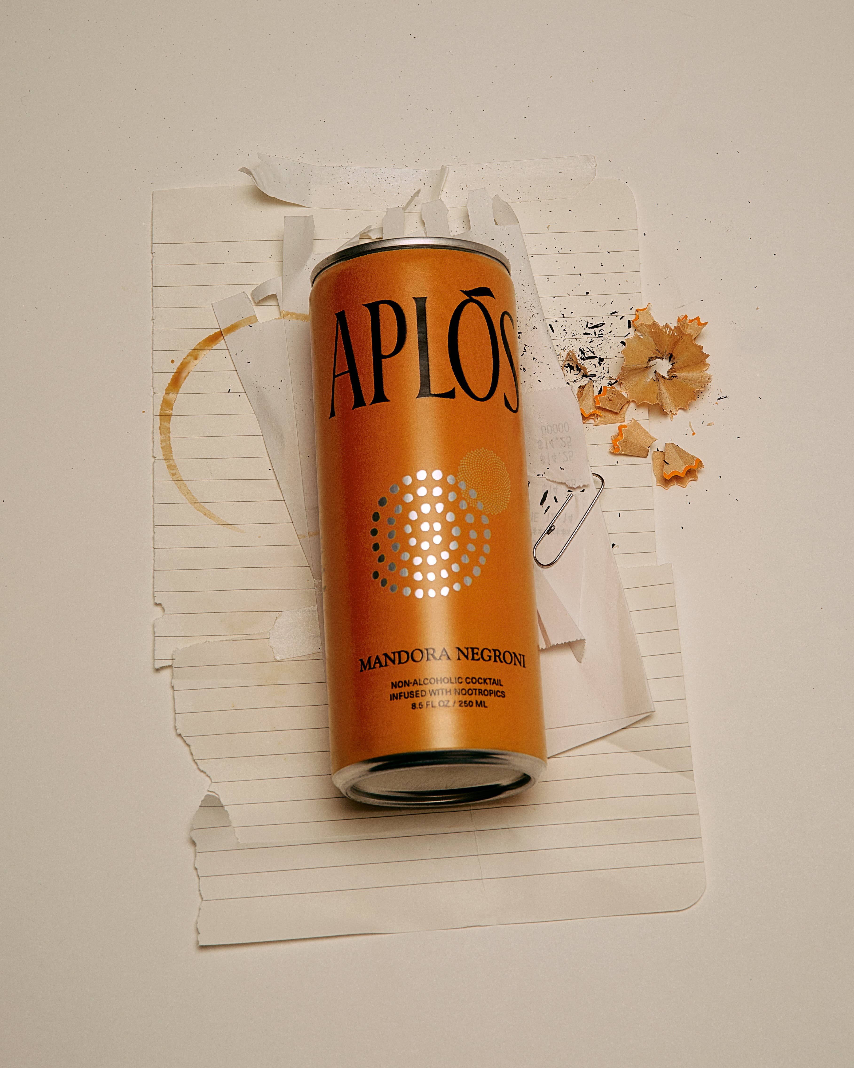 Aplos - Wholesale Non-Alcoholic Aperitif/Mocktail - Aplós Mandora Negroni- 24 cans1