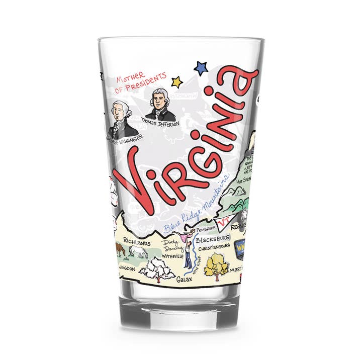 Fishkiss Virginia 16oz Glass and other Purchase Wholesale virginia is for lovers. Free Returns & Net 60 Terms on Faire trending on Faire.