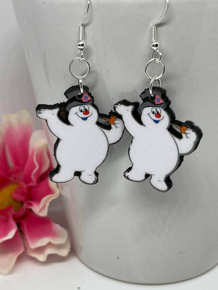 Boucles d'oreilles Frosty le bonhomme de neige pour la vente par Knight & Day Custom Creations