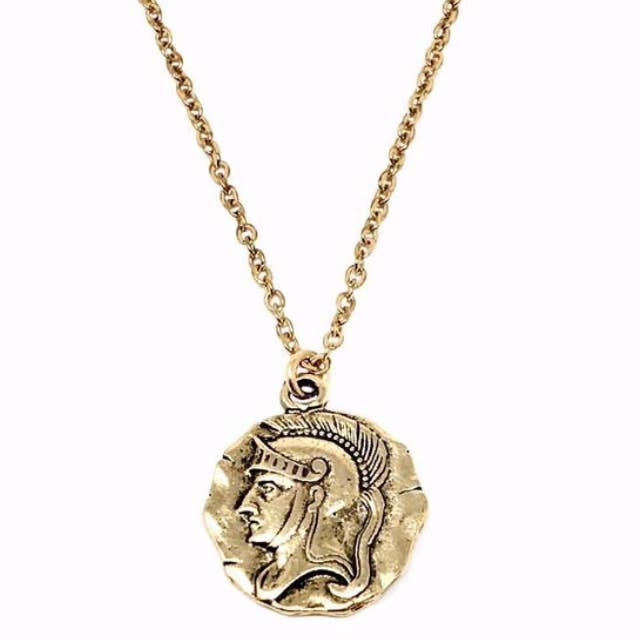 B.BéNI® Christian & Jewish Jewelry - Venta al por mayor Collares con colgantes/abalorios - Collar con forma de cruz y moneda de oro de cabeza romana1