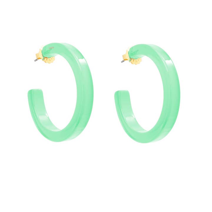 ZENZII Jewelry – Großhandel Hoops – Mittelgroßer offener Creolring aus Kunstharz7