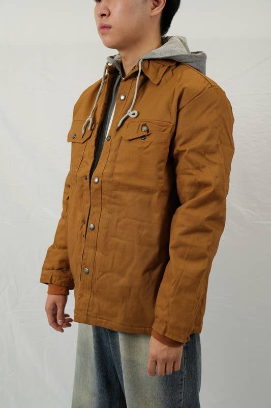 Lime Tree Clothing Inc. - Wholesale Shirt Jacket/Shacket - Men's - Men's Duck Canvas Hooded Shirt Jacket – Stylish & Versatile 10