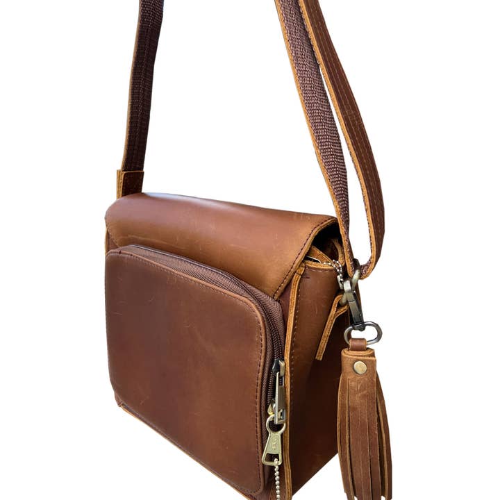 Roma Leathers, Inc. - Wholesale Crossbody Bag - Women's - Vintage leather crossbody shoulder bag with wire strap16