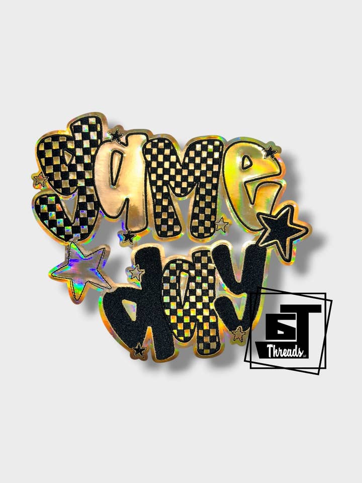 Guldmetallisk ternet kampdag....Kun lapper for engroshandel hos 6j Threads LLC