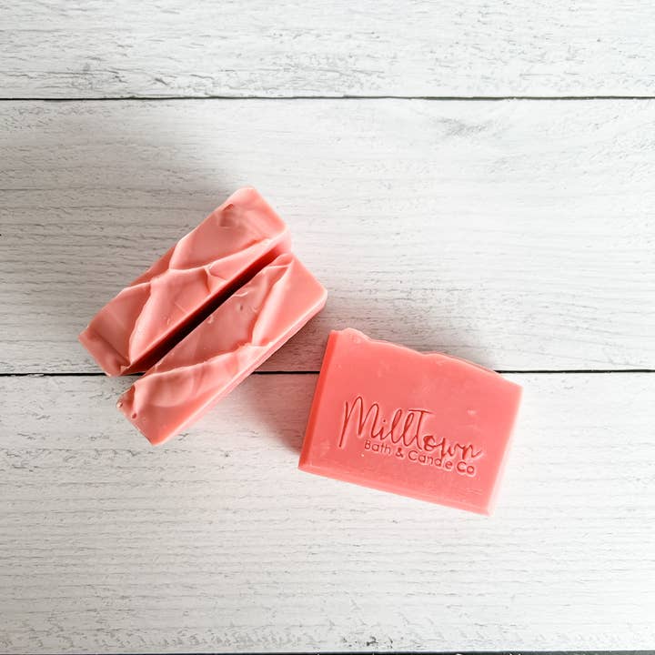 MillTown Bath & Candle Company - Wholesale Bar Soap - Cranberry Pomegranate Handmade Bar Soap | Plant-Based & Moisturizing | Paraben & Phthalate-Free