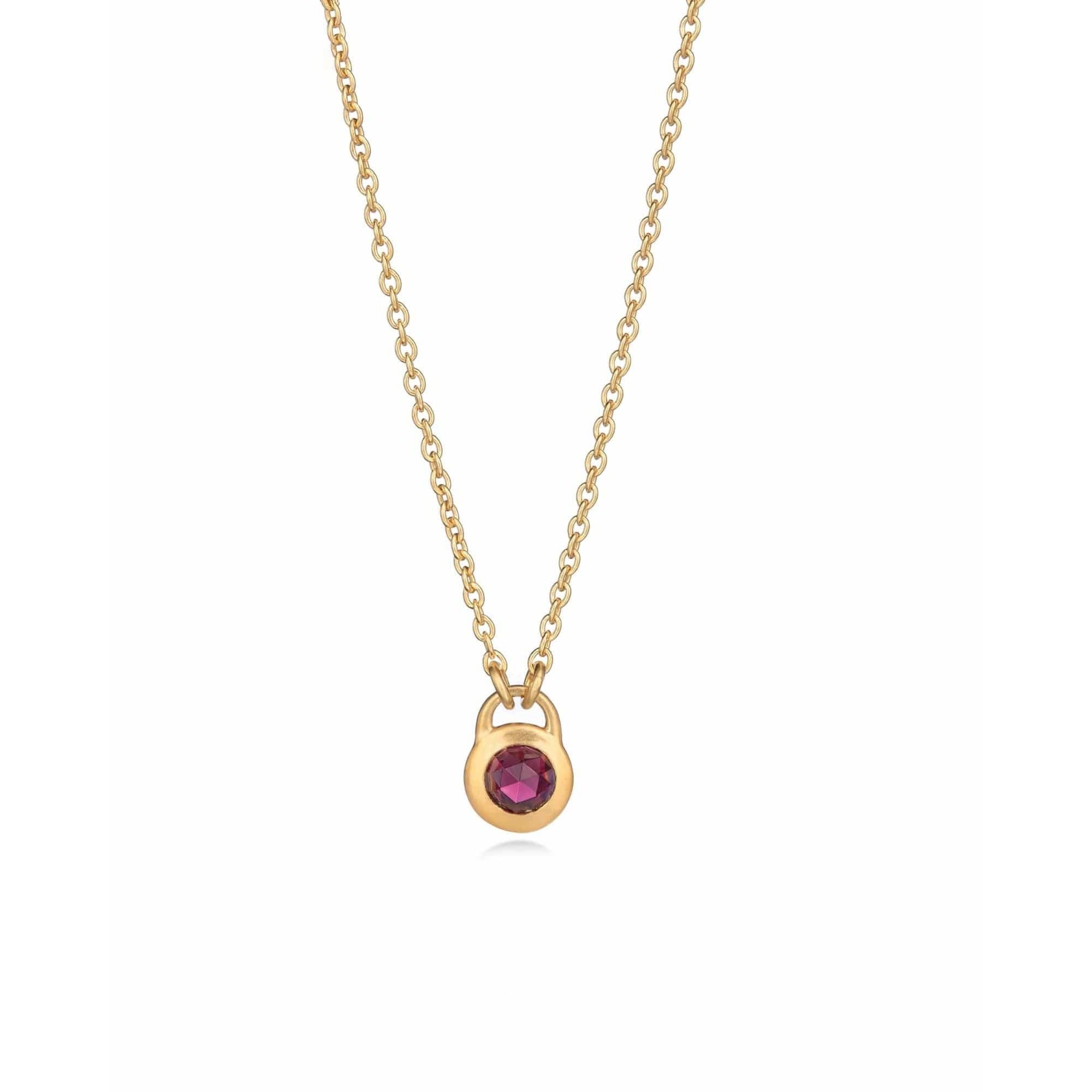Fervor Montréal - Wholesale  - Keyhole Rose Cut Rhodolite Necklace3