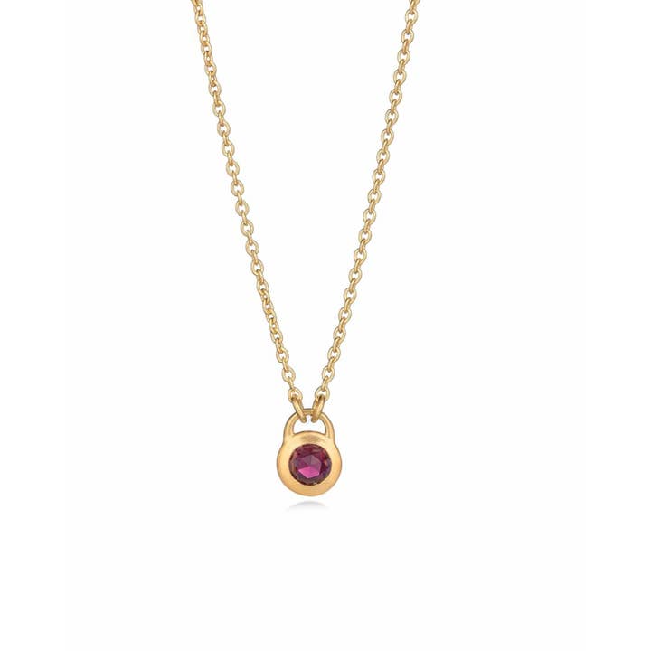 Fervor Montréal - Wholesale - Keyhole Rose Cut Rhodolite Necklace3