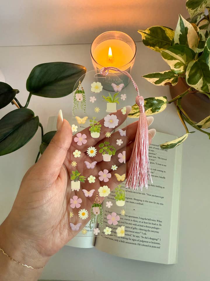 Pflanzen- und Blumengarten Acryl-Lesezeichen, Bücherwurm-Lesezeichen für den Großhandel von Birdie & Co.