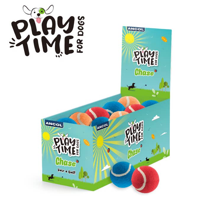 Ancol Pet Products Ltd – wholesale Pet fetch ball – Dog – Play Time For Dogs - Chase- High Bounce Tennis Ball