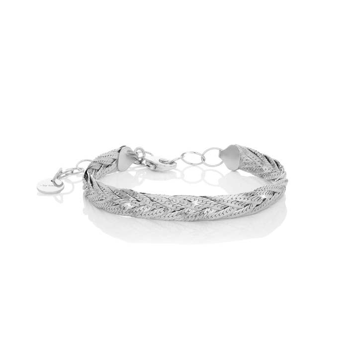 Fiskiflétta Armband Breitt - Rhodium für den Großhandel von bylovisa
