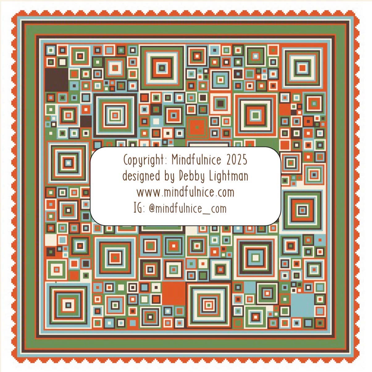 Mindfulnice - Wholesale DIY Craft Kit - Granny Square Counted Cross Stitch Pattern with Instructions1