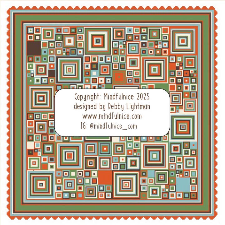 Mindfulnice - Wholesale DIY Craft Kit - Granny Square Counted Cross Stitch Pattern with Instructions1