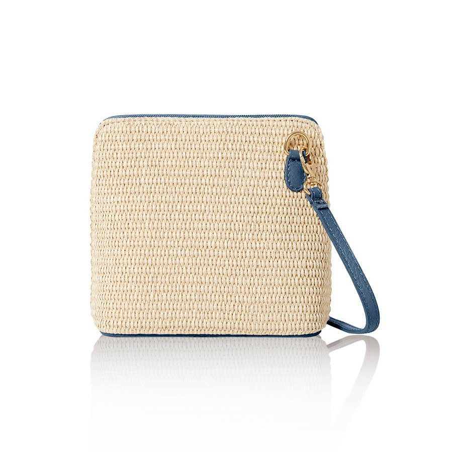 MONTTE DI JINNE - Vente Sac à bandoulière – femme - Petit sac bandoulière carré en raphia et cuir fait main en Italie3