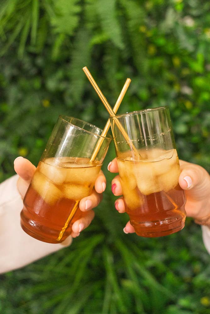 Fully Bloomed - Wholesale Drinking Straw - "DUO" Gold Straw Set2