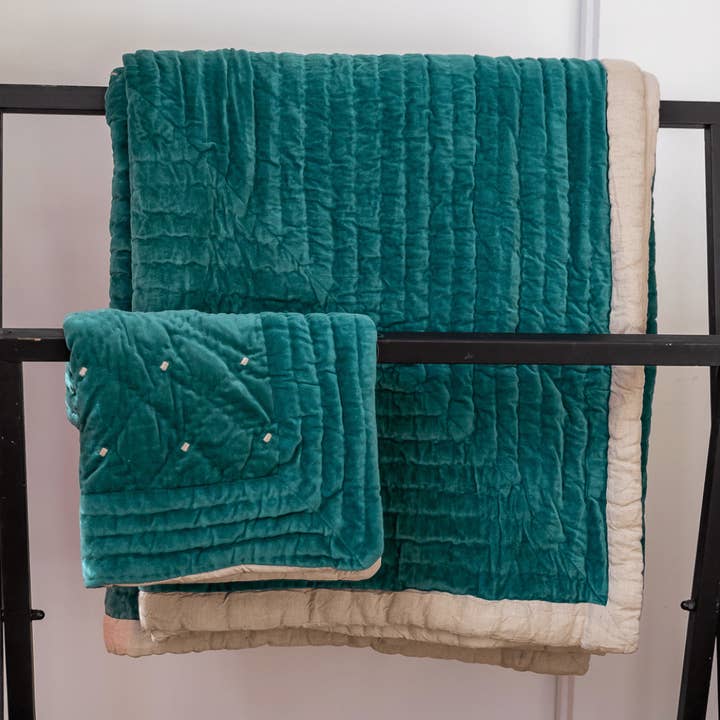 Velvet Diamond Chartreuse Quilt for wholesale by BHD HOME