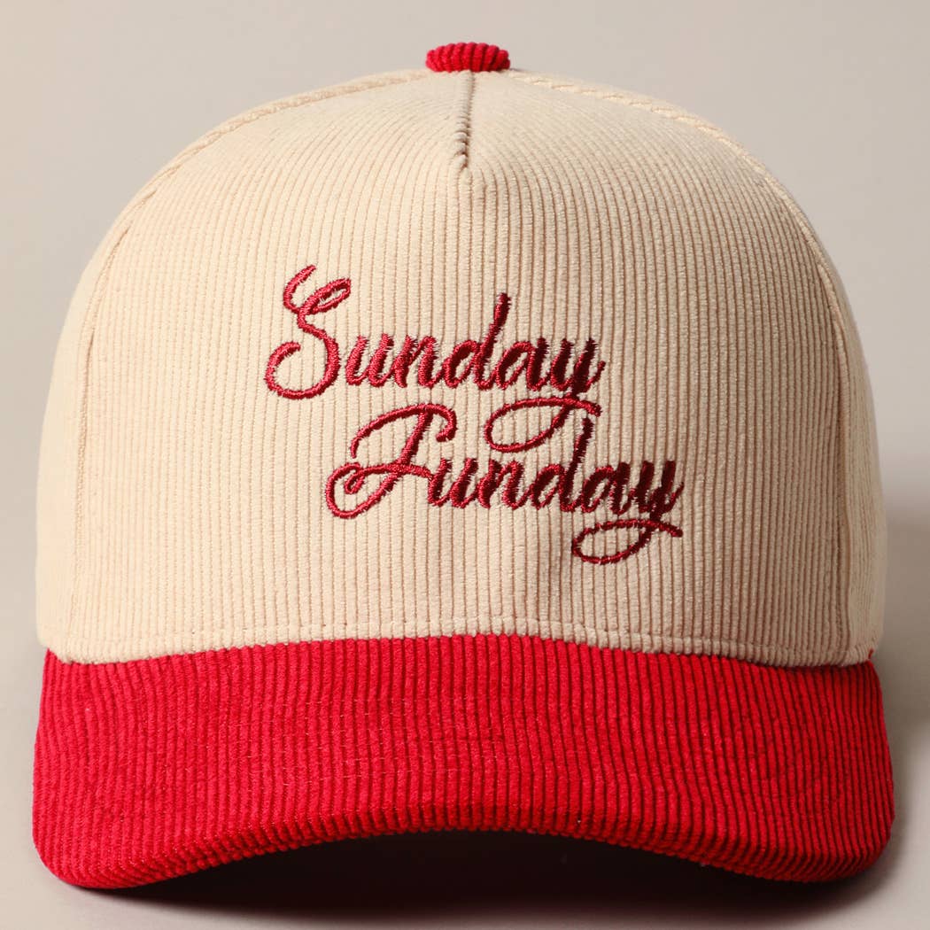 Fashion City - Wholesale Baseball Cap - Unisex - Sunday Funday Corduroy Trucker Baseball Cap23
