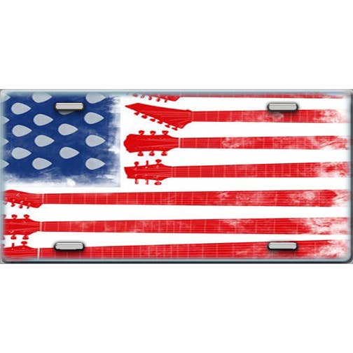 Guitar Flag nummerplade for engroshandel hos Make It Yours