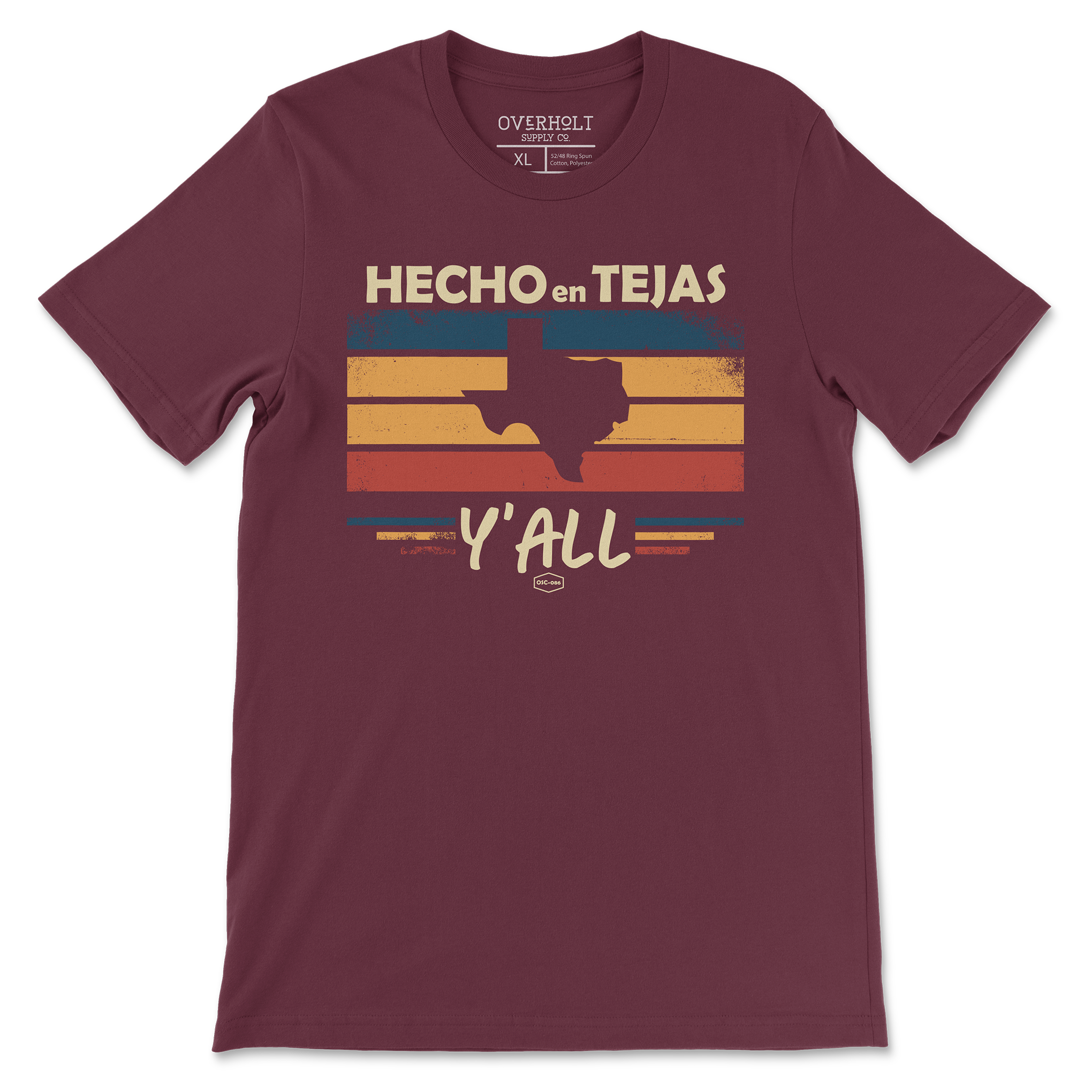 Overholt Supply Co. - Wholesale Screen Printed T-Shirt - Men's - OSC-086 Hecho en Tejas Y'all 2.03