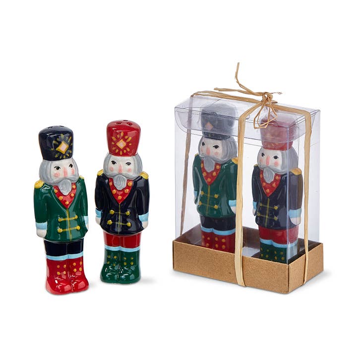 Nutcracker Salt and PepperSet of 2Earthenware Christmas for wholesale by tag